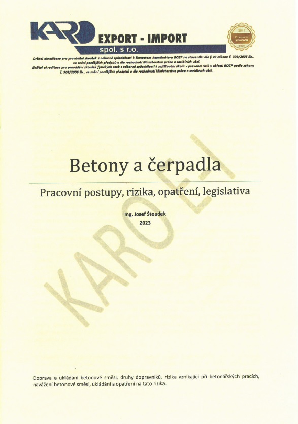 Betony a čerpadla