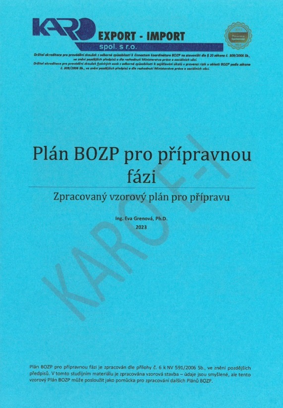 Plán BOZP pro přípravu